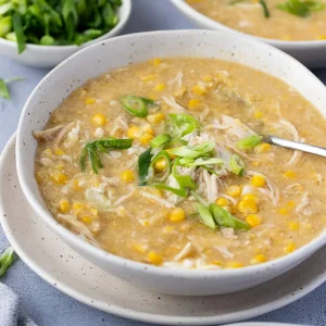 Chicken in sweet corn soup
